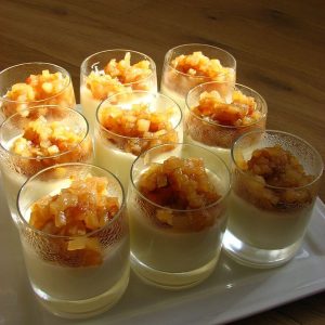 panacotta crumble pomme