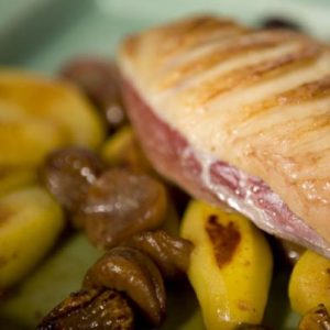 Magret de canard poêlé aux fruits d’automne