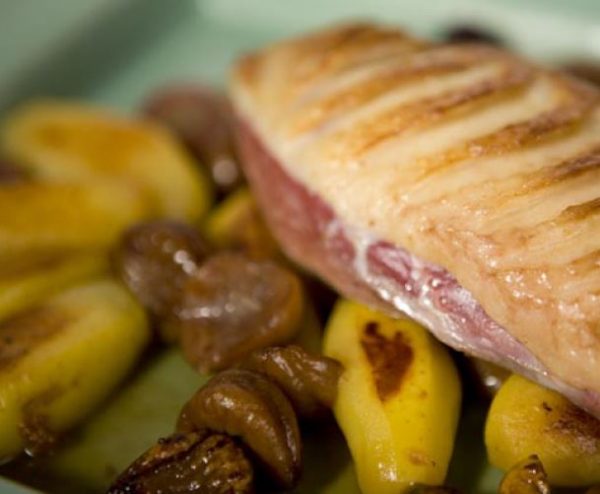 Magret de canard poêlé aux fruits d’automne