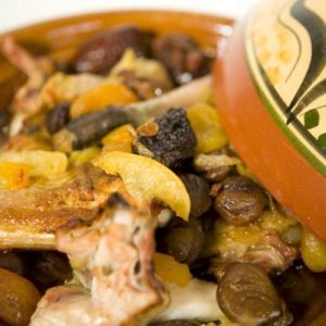 Tajine de poulet aux marrons