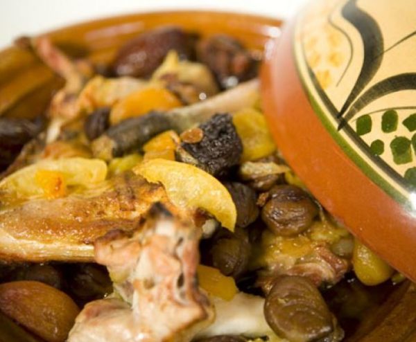 Tajine de poulet aux marrons